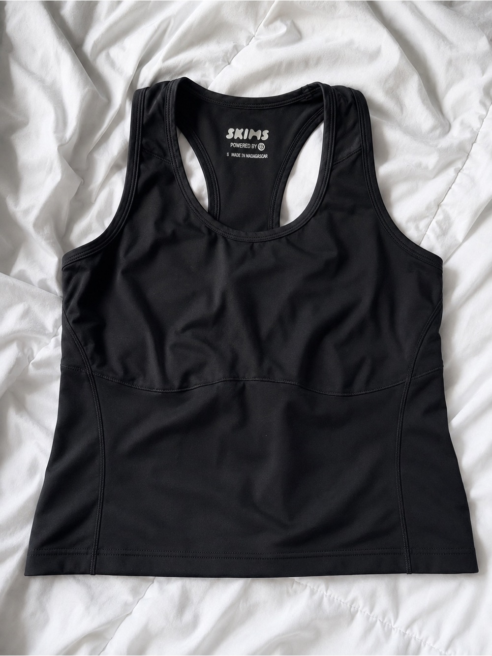 SKIMS Performance Racerback Tank Top Black